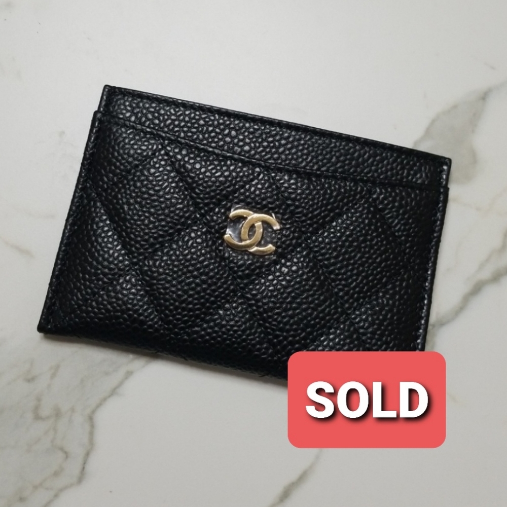 ❌SOLD❌ Chanel Caviar Classic Card Holder GHW